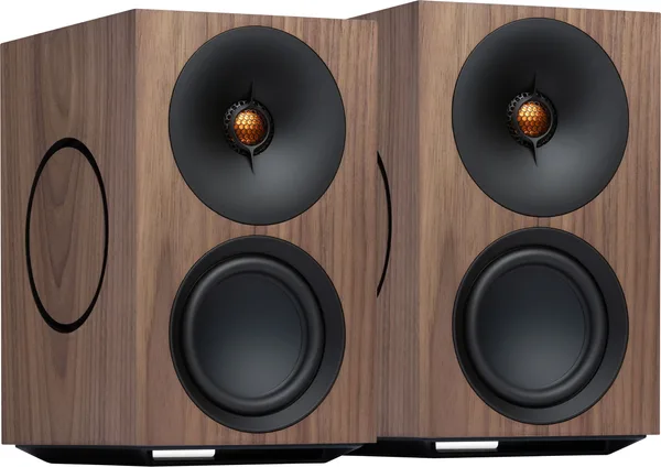 Cambridge Audio L/R M en finition noyer véritable — enceinte active HiFi avec StreamMagic Gen 4, HDMI eARC et phono MM