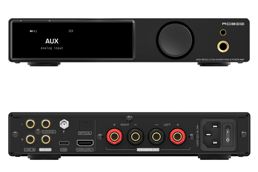 SMSL AO300 PRO vue de face et vue de dessus