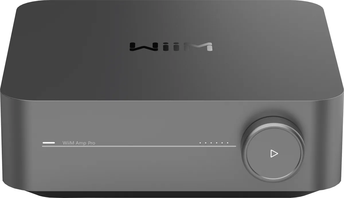WiiM Amp Pro fa&ccedil;ade &mdash; design minimaliste aluminium