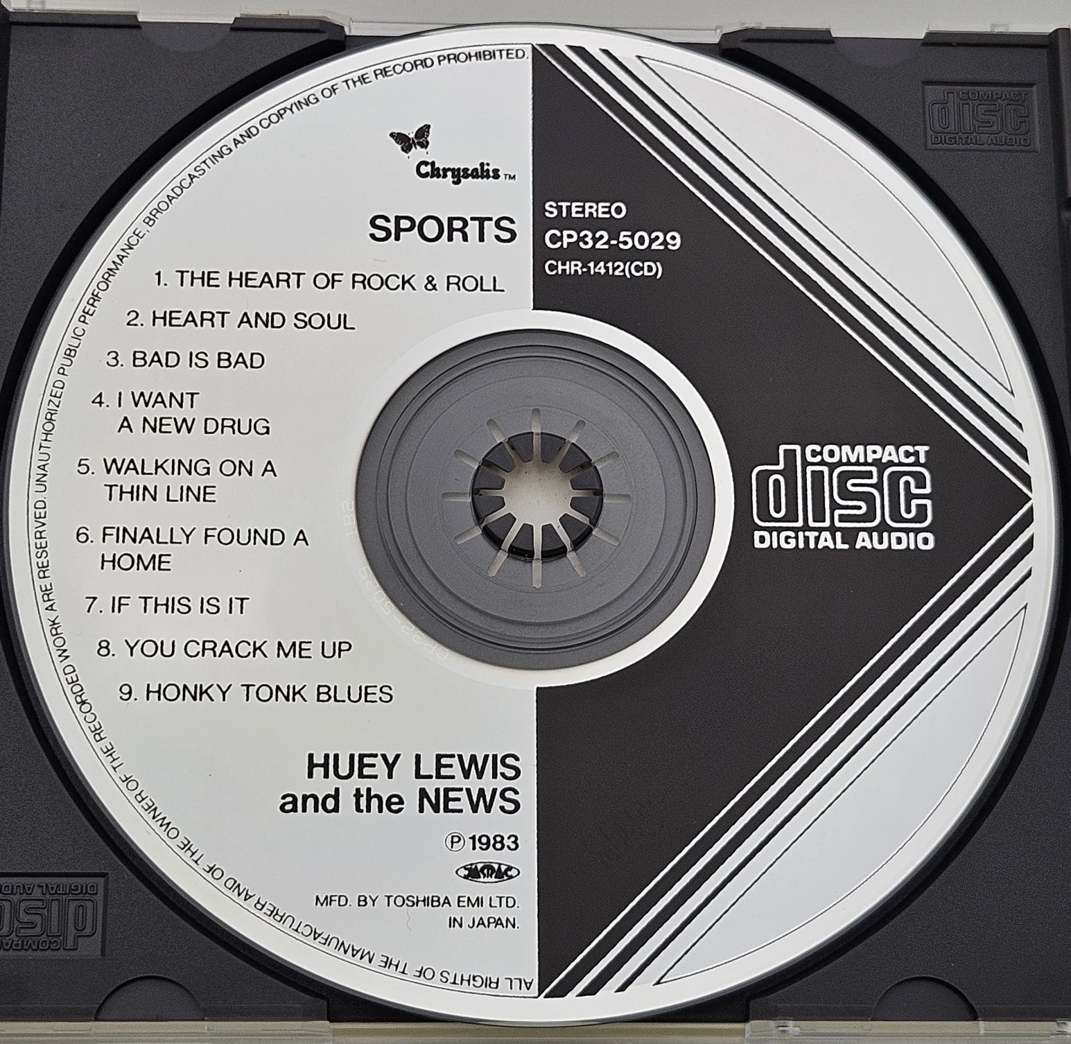 Huey Lewis and the news très bon pressage master CP32