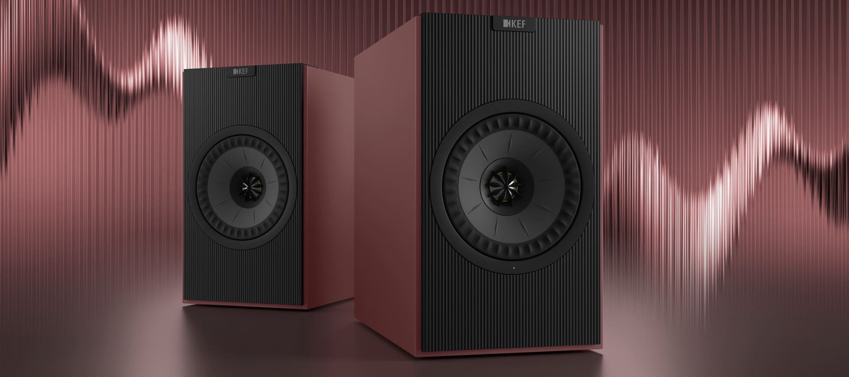 KEF Coda W coloris Midnight bordeaux — tweeter Uni-Q 12e génération centré