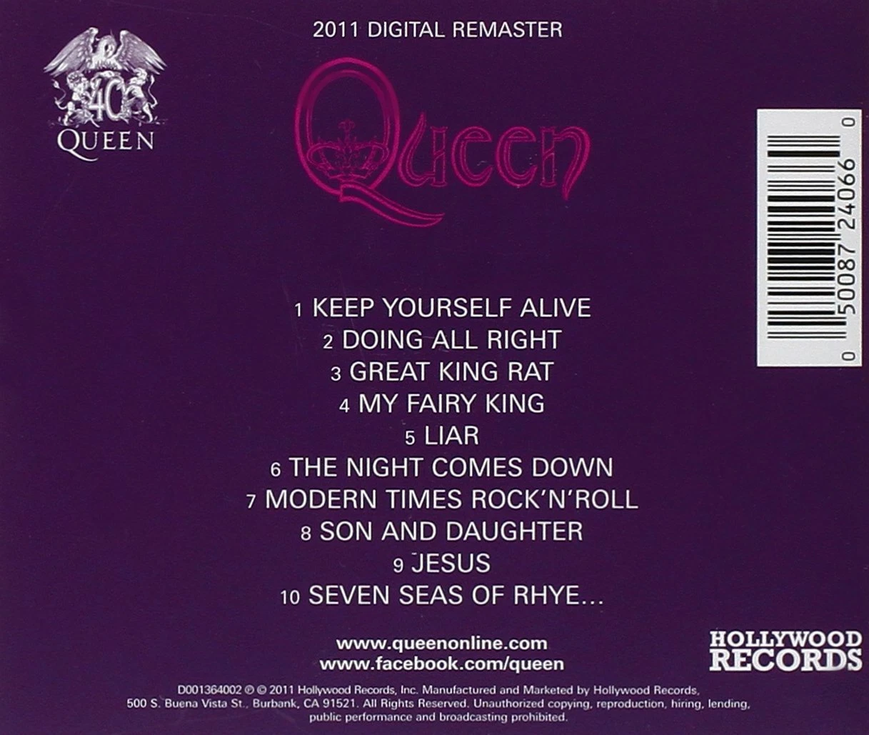 Queen - Album Queen mauvais pressage