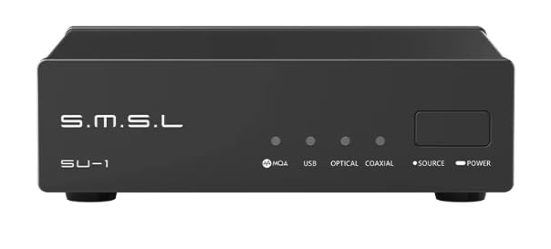 SMSL SU-1 DAC vue de face — boîtier aluminium CNC compact